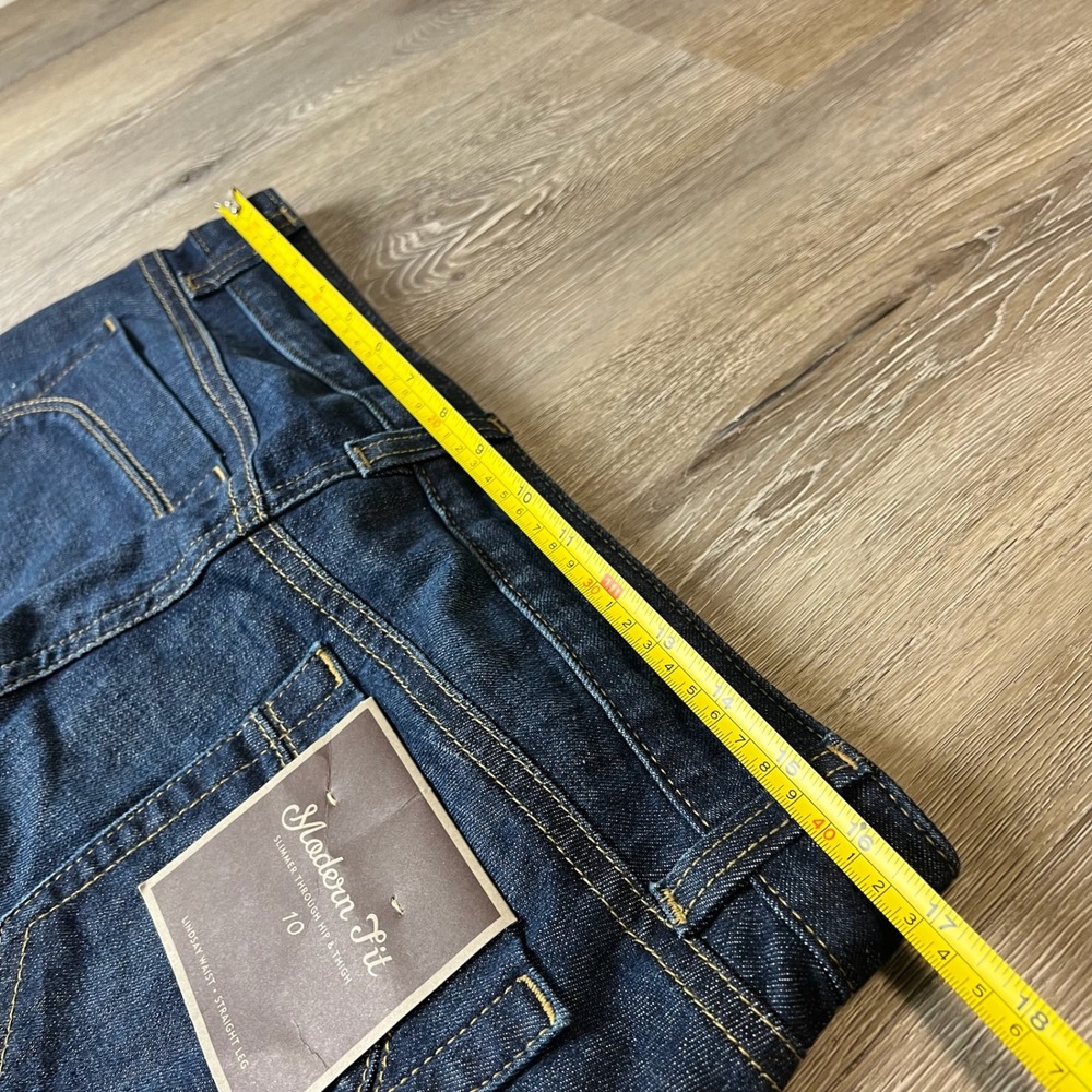 Ann Taylor Jeans Womens 10 Blue Modern Fit Lindsay Waist Straight Leg Dark Wash - Picture 5 of 13